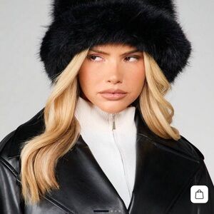 Missguided Elegant Black Fur Hat